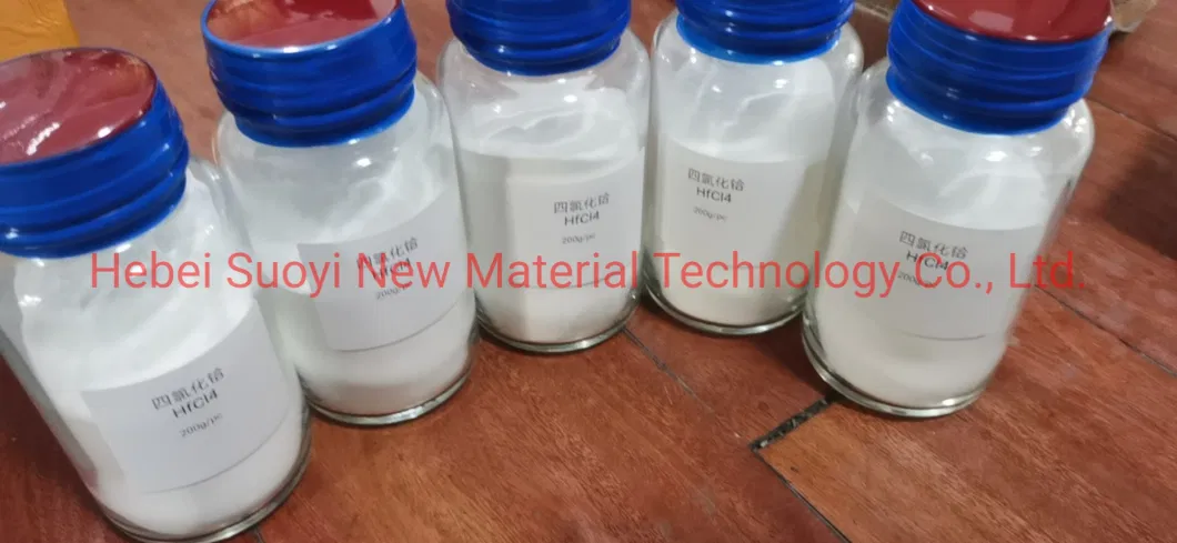 Suoyi 98% Min Hafnium (IV) Chloride CAS No. 13499-05-3 White Crystal Solid Powder Hfcl4 for Semiconductor Application